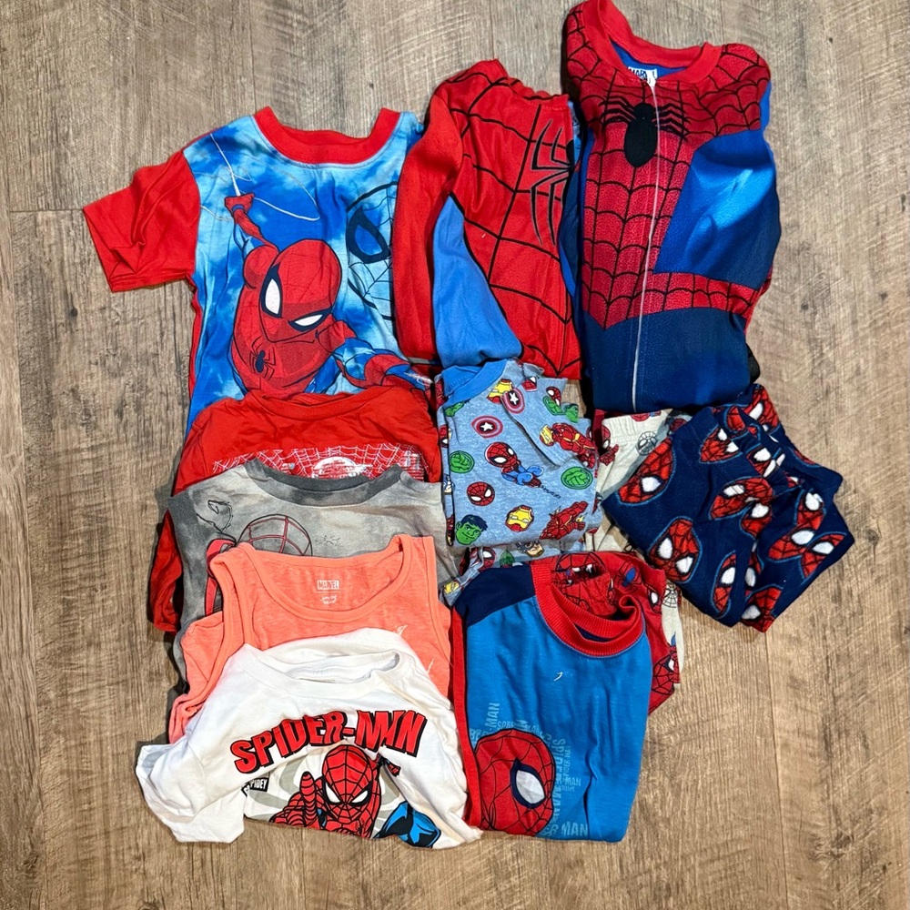 Marvel Spider-Man Kids Costume Tops in Red, Blue and White
